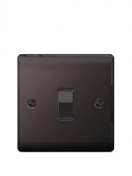 British General Electrical Raised 1G 2-Way Switch - Black Nickel