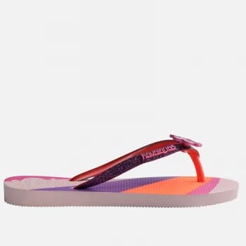 Havaianas Girls Slim Glitter II Flip Flops - Candy Pink - UK 12-13 Kids