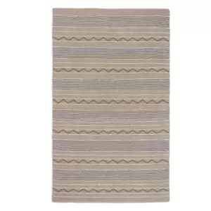 Hug Rug Woven Rustic Stripe Rug Natural and Brown 160 x 230cm