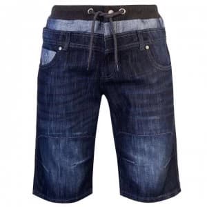 No Fear Double Waist Shorts Mens - Dark Wash