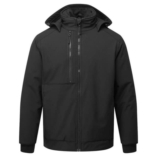 Portwest Mens Padded 2 Layer Soft Shell Jacket in Black Size: Small Black Male S