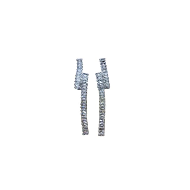 Mason Knight Yager Twisted Crystal Stud Earring White female One Size