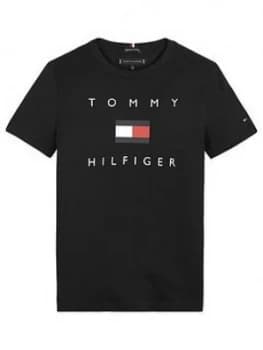 Tommy Hilfiger Boys Short Sleeve Logo T-Shirt - Black