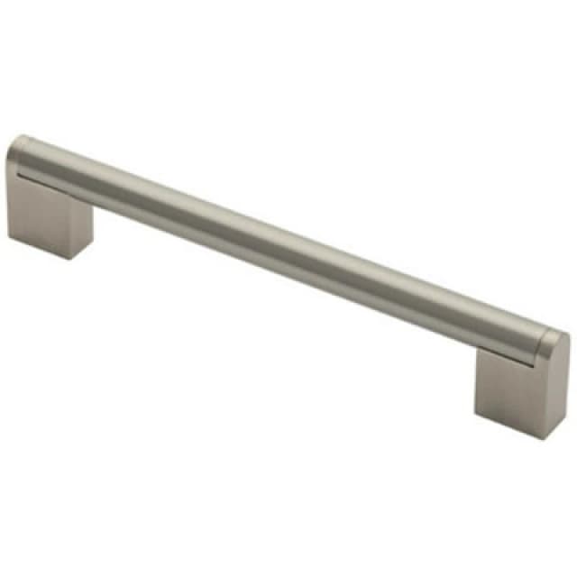 Loops Round Bar Pull Handle 200 x 14mm 160mm Fixing Centres Satin Nickel & Steel Metallics unisex