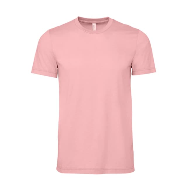 Bella + Canvas Mens Crew Neck T-Shirt in Pink Size: Small Pink Male S