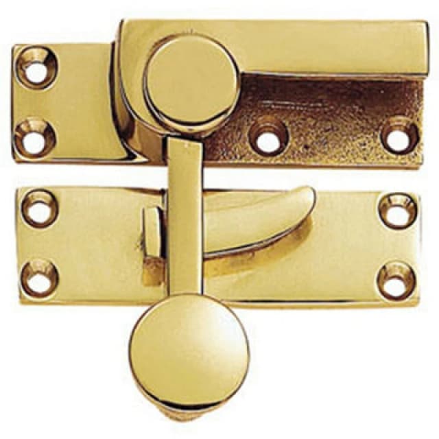 Loops Quadrant Arm Sash Window Fastener 70 x 20mm 27mm Proj Polished Brass Metallics unisex