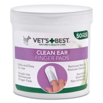 Vet's Best Clean Ear Finger Pads - 50 Pads