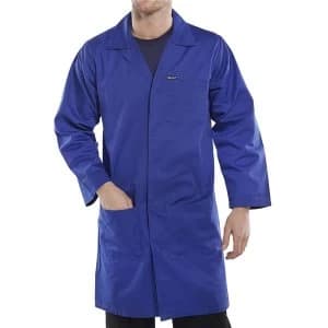 Click Workwear Poly Cotton Warehouse Coat 36" Royal Blue Ref PCWCR36