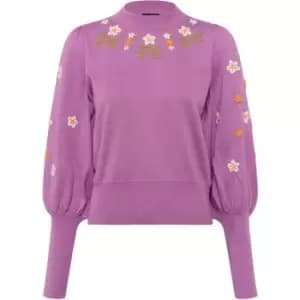 French Connection Kaitlyn Organic Embroidery Jumper - Pink