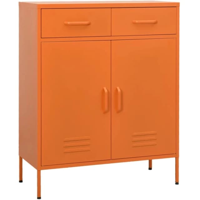 VIDAXL Storage Cabinet Orange 80x35x101.5cm Steel Vidaxl 8720286564684