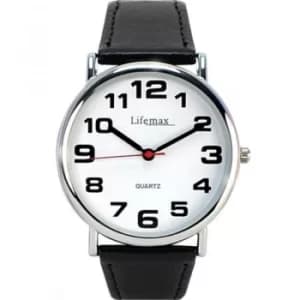 Gents Clear Time Watch with Leather Strap