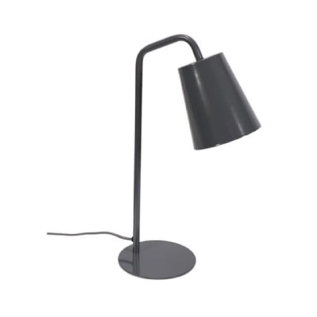 ValueLights Bibi Arched Stem Metal Classic Table Lamp Charcoal