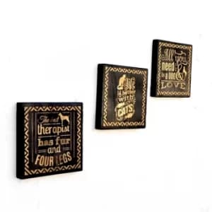 LAZ088 Multicolor Decorative Wooden Wall Accessory