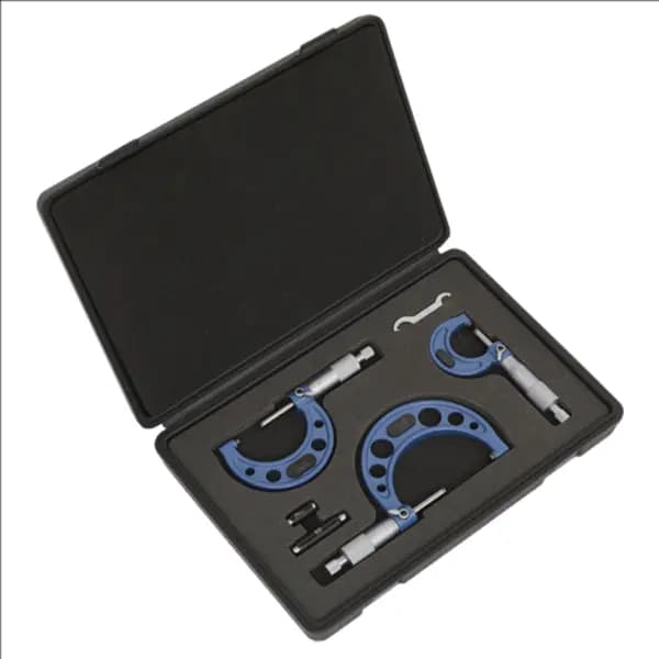 Sealey Micrometer Set 3pc Metric