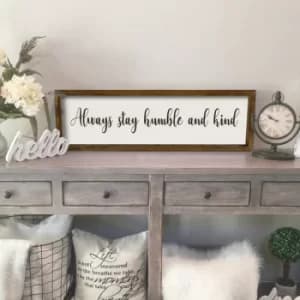 KZM367 Brown White Black Decorative Framed MDF Painting