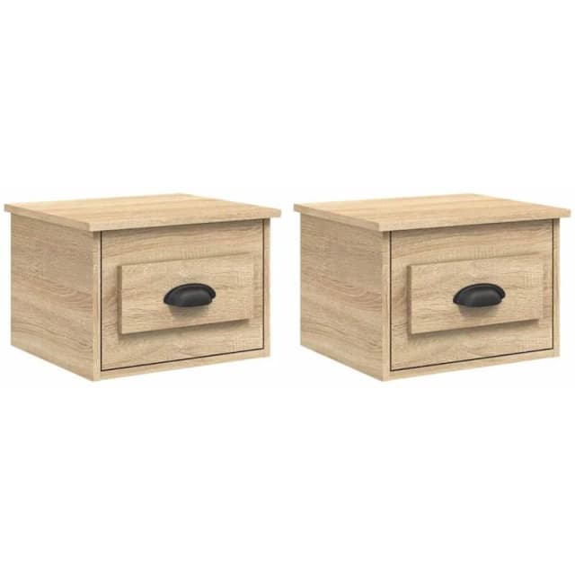 VIDAXL Wall-mounted Bedside Cabinets 2 pcs Sonoma Oak 41.5x36x28cm Vidaxl 8720845792732