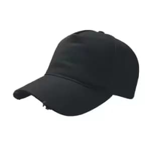 Atlantis Cargo Weathered Visor 5 Panel Cap (Pack of 2) (One Size) (Black)