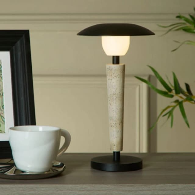 Lighting Collection LED Rechargeable Metal Table Lamp