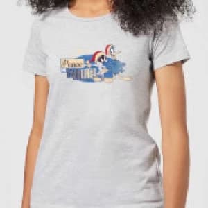 Looney Tunes Peace Among Earthlings Womens Christmas T-Shirt - Grey - 3XL