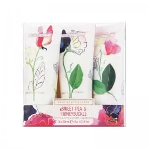 Heathcote & Ivory Sweet Pea & Honeysuckle Hand Cream Trio