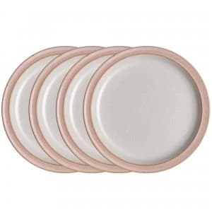 Elements Sorbet Pink 4Pc Dinner Plate Set