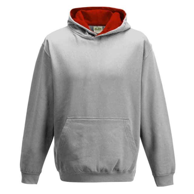AWDis Varsity Hoodie in Light Grey Size: 12-13 Years Light Grey Unisex 12-13 Years