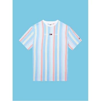 Tommy Jeans Stripe 1 T Shirt - Powder Blue C1T
