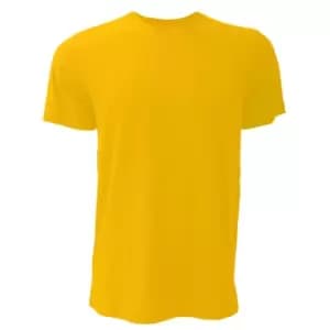 Canvas Unisex Jersey Crew Neck T-Shirt / Mens Short Sleeve T-Shirt (L) (Gold)