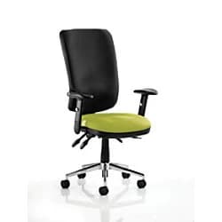 Dynamic Independent Seat & Back Task Operator Chair Height Adjustable Arms Chiro Myrrh Green Seat Without Headrest High Back