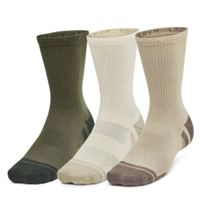 Under Armour Armour UA Performance Tech 3 Pack Crew Socks Unisex - Green Green 6 - 12 Months