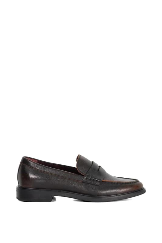 Dune London Dune London Men 'Sascha' Leather Loafers in Brown Size: 9 Brown 9 Male 5050808864118