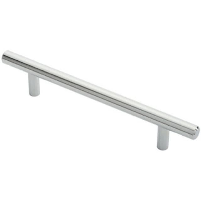 Loops Round T Bar Cabinet Pull Handle 188 x 12mm 128mm Fixing Centres Chrome Multi unisex