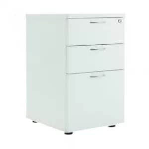 First Tall Under Desk Pedestal 3 Drawer White KF74835
