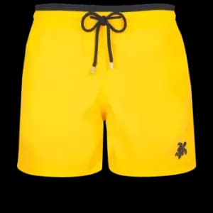 Men Swim Shorts Bicolor - Moka - Yellow - Size S - Vilebrequin