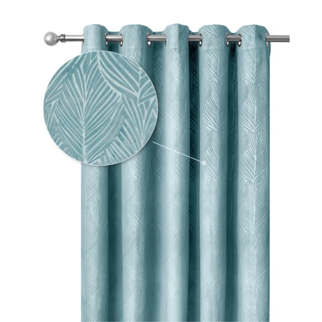 Emma Barclay Blackout Curtains Thermal Velvet Eyelet Twilight Duck Egg unisex 229x229cm