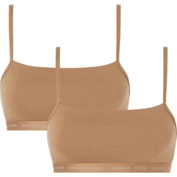 Calvin Klein 2 Pack CK One Cotton Bralettes - W5K Bronzed