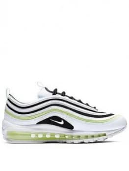 Nike Air Max 97 - White/Black/Volt , White/Beige, Size 3, Women