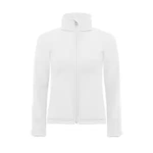 B&C Womens Hooded Premium Softshell Jacket (Windproof, Waterproof & Breathable) (XL) (White)
