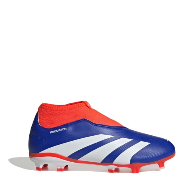 adidas Predator 24 League Laceless Childrens Firm Ground Football Boots Blue/Wht/Red male C10 (28)