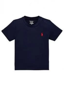 Ralph Lauren Baby Boys Classic Short Sleeve T-Shirt - Navy, Size 12 Months
