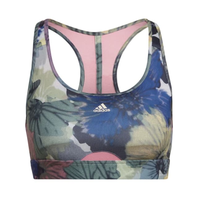 adidas Powerreact Training Medium-Support Allover Print Bra - Multi Multi 28C