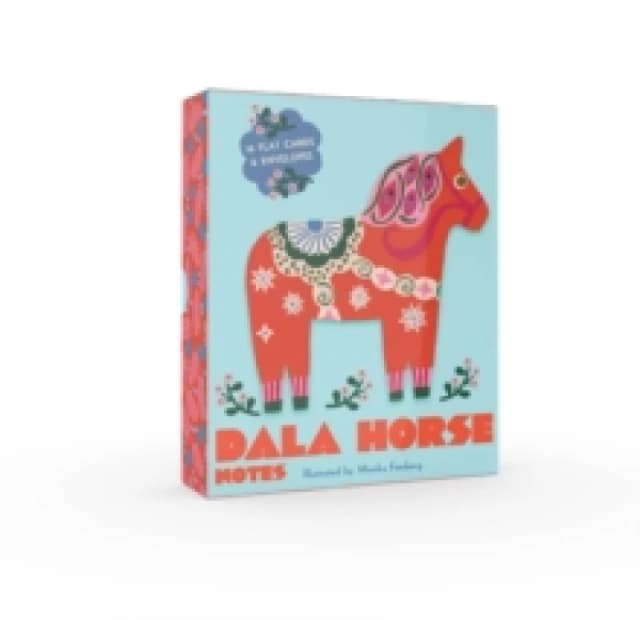 Dala Horse Notes : 16 Flat Cards and 16 Envelopes Postcard book or pack