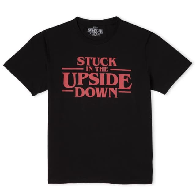 Stranger Things Stuck In The Upside Down Mens T-Shirt - Black - S