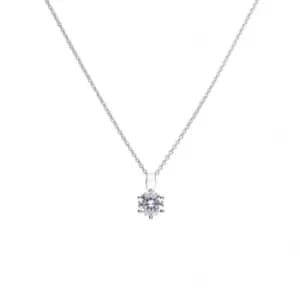 Diamonfire Silver White Zirconia Solitaire Pendant P4607