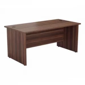 TC Office Rectangular Desk with Panel End Legs 1600 x 800mm, Dark Walnut