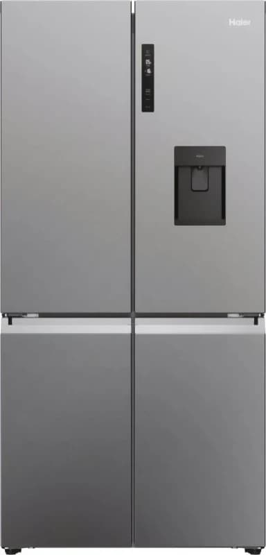 Haier Cube 90 Series 5 HCR5919EHMP Plumbed Total No Frost American Fridge Freezer - Platinum Silver - E Rated