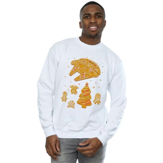 Star Wars Star Wars Men Gingerbread Rebels Sweatshirt in White Size: Small White S Male 5059400521351