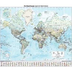 The Daily Telegraph Wall Map of the World Sheet map 2011