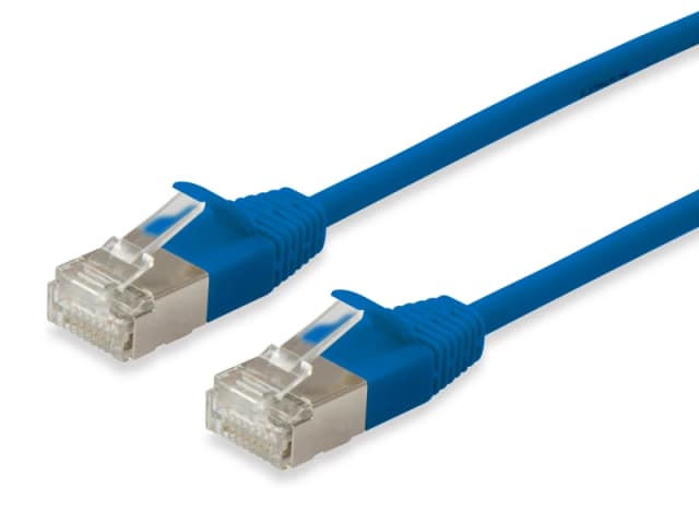 Equip Cat.6A F/FTP Slim Patch Cable. 5m. Blue