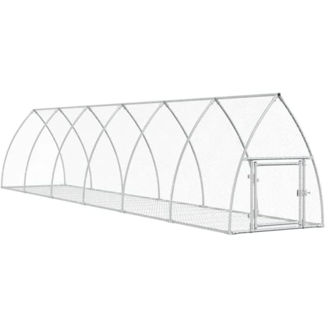 VIDAXL Rabbit Hutch Silver 600x105x120cm Galvanised Steel vidaXL 8721102640001